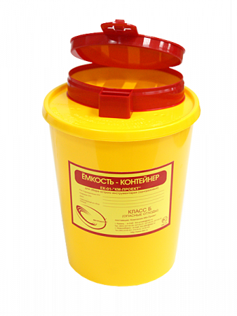 Ёмкость для сбора колюще-режущих медицинских отходов одноразовая, 2 л, п/п, Aptaca - В наличии