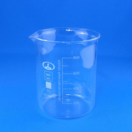 Стакан лабораторный низкий Н-1-800, 800 мл, градуированный - В наличии