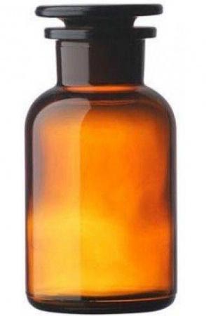 Склянка (штанглас), 30 мл, темное стекло, с притёртой пробкой, широкое горло