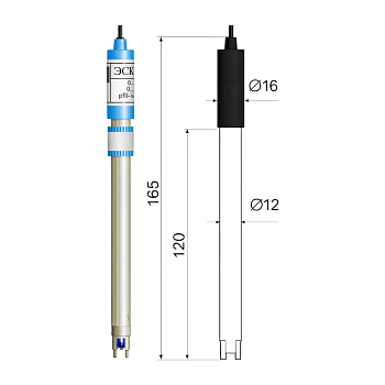pH-электрод ЭСK-10609/7, в пластиковом корпусе, BNC-разъем, с термодатчиком