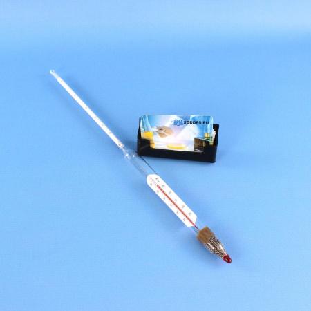 Ареометр для спирта АСПТ (0...60%), с термометром, (ГОСТ 18481-81)