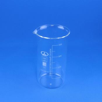 Стакан лабораторный высокий В-1-400, 400 мл, градуированный Стакан лабораторный высокий В-1-400, 400 мл, градуированный