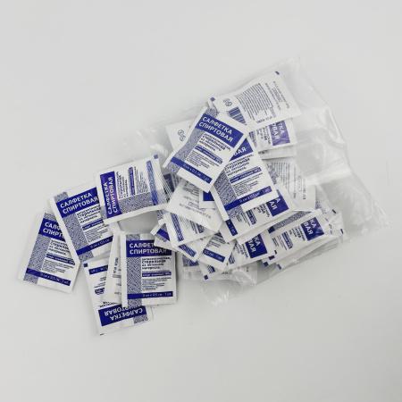 Салфетка спиртовая 125х110 мм, нетканая, стерильная, 50 шт/упак - В наличии