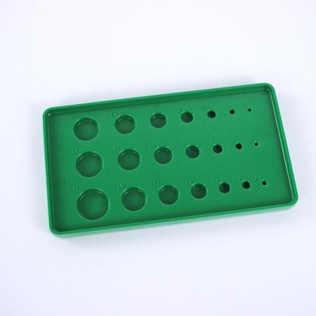 Пластиковый трафарет для определения внешних и внутренних диаметров шлангов от 1 до 25 мм, Kartell