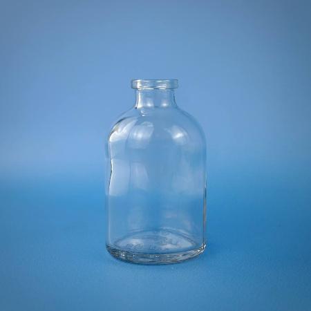 Флакон инъекционный ФП-50-20, 50 мл, светлое стекло, круглый скат горла, гладкое горло, без пробки, 80 шт/упак