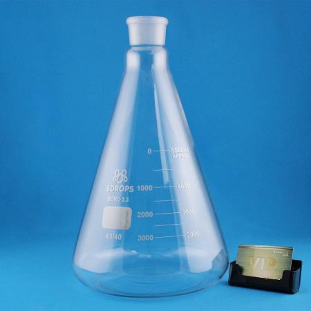Колба коническая 5drops КН-1-5000, 5000 мл, шлиф 45/40