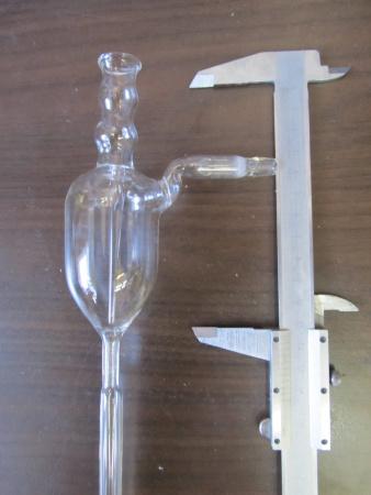 Стеклянный водоструйный насос с клапаном, дл. 330 мм