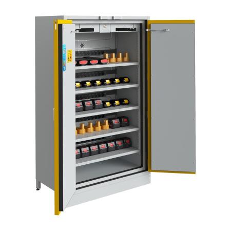 Шкаф ЛВЖ, 1180x650x1985 мм, для хранения и зарядки литий-ионных аккумуляторов, металл., корпус - Под заказ