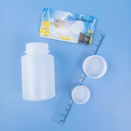 Банка, 100 мл, ПЭ, с винтовой крышкой и прокладкой 