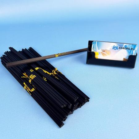 Палочка для диффузора, фибровая, черная, 200 мм, 5 шт/упак