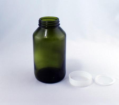 Банка БНВ-500 стеклянная оливковая 500 мл с навинчивающейся крышкой и прокладкой