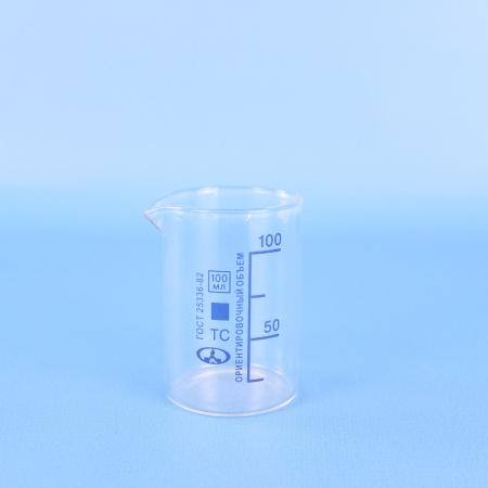 Стакан лабораторный низкий Н-1-100, 100 мл, градуированный
