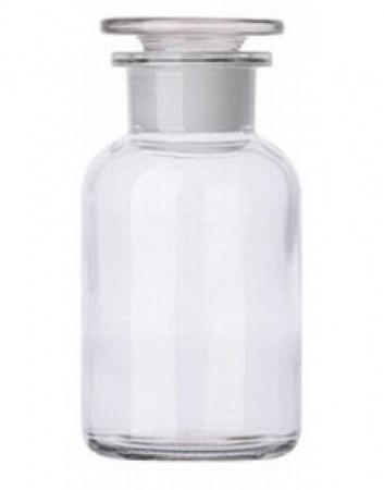 Склянка (штанглас), 125 мл, светлое стекло, с притёртой пробкой, широкое горло - В наличии