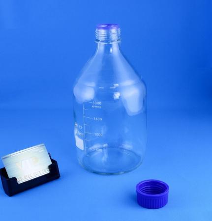 Банка для реактивов 5drops GL45, 2000 мл, стекло Boro 3.3, светлое стекло, с винтовой крышкой, градуированная Банка для реактивов 5drops GL45, 2000 мл, стекло Boro 3.3, светлое стекло, с винтовой крышкой, градуированная