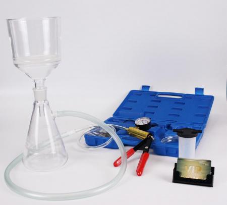 Система вакуумной фильтрации "NanoFiltr" на 1000 мл, с воронкой ВФ-125 мм, пор. 16 мкм + ручной насос, 0 - 30 PSI - В наличии