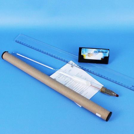 Ареометр для сахара АСТ-2 (5...15%), с термометром, (ГОСТ 18481-81)