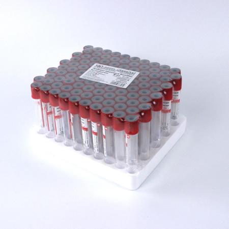 Пробирки вакуумные без наполнителя 9 мл, 16х100 мм, пластик, 100 шт/упак, для исследования сыворотки, MMed