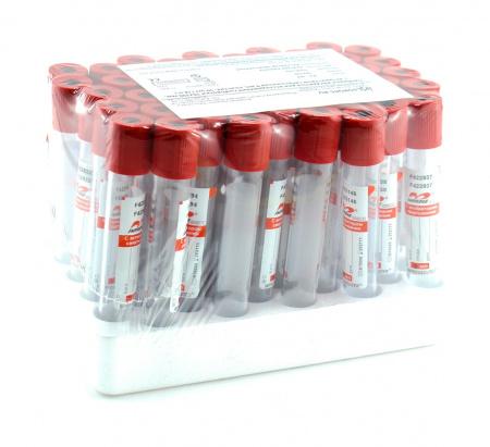 Пробирка вакуумная с активатором свертывания 9 мл, 16х100 мм, 50 шт/упак, пластик, для исследования сыворотки Improvacuter - В наличии