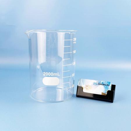 Стакан лабораторный низкий 5drops Н-1-2000, 2000 мл, стекло Boro 3.3, градуированный