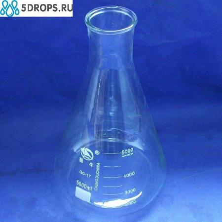 Колба коническая (Эрленмейера) КН-2-5000-65, 5000 мл, горло 65 мм, без шлифа