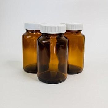 Банка для мази БВ-250-45, 250 мл, темное стекло, с крышкой G45, 48 шт/упак