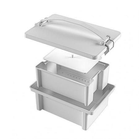 Контейнер 340х220х190, для химической дезинфекции и транспортировки отработанных медицинских материалов, 1 шт - Под заказ