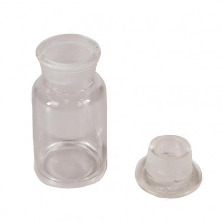 Склянка (штанглас), 125 мл, светлое стекло, с притёртой пробкой, широкое горло