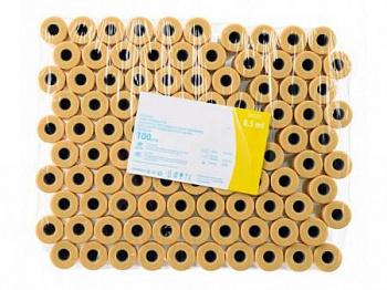 Пробирки вакуумные пластиковые для получения сыворотки и ее хранения, с клот-активатором и разделительным гелем, 4 мл 13х100, упаковка 100 шт