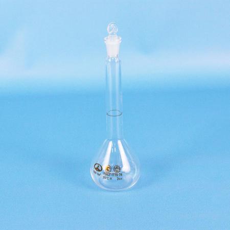 Колба мерная 2-100-2, 100 мл, 2 класс точности, стеклянная пробка, шлиф 10/19 - В наличии