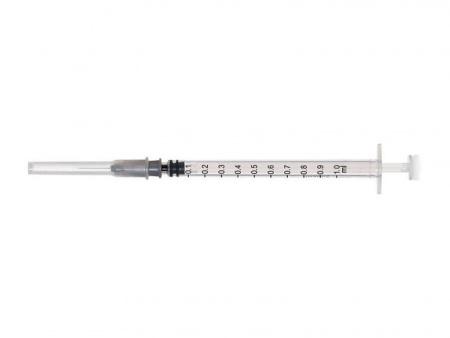 Шприц инсулиновый 3-х компонетный, 1 мл, с надетой иглой 27G (0,4*12) 100 шт/упак - Под заказ