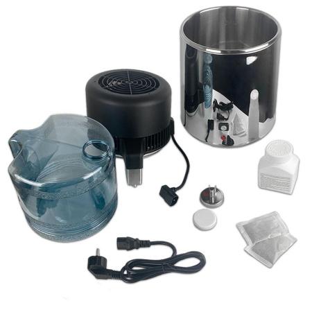 Электрический аквадистиллятор 1 л/ч, металлический корпус, пластиковый сборник