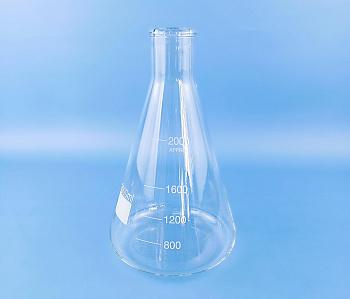 Колба коническая (Эрленмейера) 5drops КН-2-2000-50, 2000 мл, горло 50 мм, стекло Boro 3.3, без шлифа Колба коническая (Эрленмейера) 5drops КН-2-2000-50, 2000 мл, горло 50 мм, стекло Boro 3.3, без шлифа