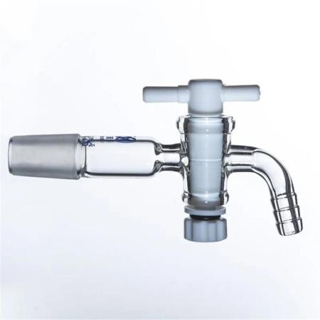 Доп.деталь: Отвод под вакуум для реакторов, 24/29 изогнутый, со стекл.краном - В наличии