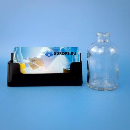 Флакон инъекционный ФП-50-20, 50 мл, светлое стекло, круглый скат горла, гладкое горло, без пробки, 80 шт/упак