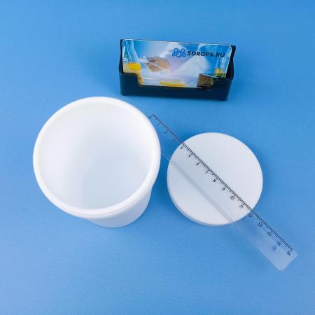 Стакан лабораторный, 250 мл, фторопласт,  с винтовой крышкой