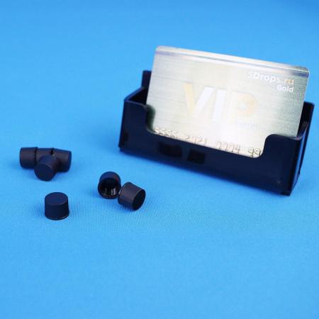 Крышка к винтовым виалам с резьбой 8-425, черная, без отв., 100 шт/упак