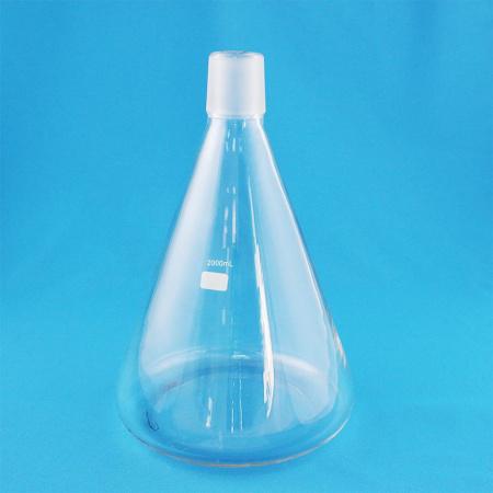 Отдельная дополнительная стеклянная приемная коническая колба на 2000 мл с наружным шлифом 40/38 для системы вакуумной фильтрации "5Drops-MicroFiltr" - Под заказ