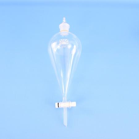 Воронка делительная грушевидная ВД-3-1000, 1000 мл, с фторопластовым краном, ISO 4800