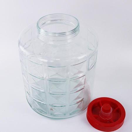 Банка (бутыль) стеклянная 25 литров "Ромб" с гидрозатвором