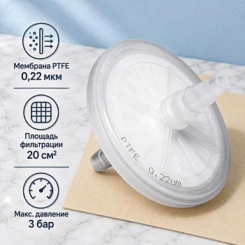 Вакуумный защитный фильтр 0.22/50 PTFE, для масляных насосов, CH 