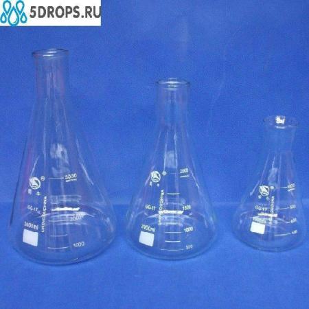 Колба коническая (Эрленмейера) КН-2-5000-65, 5000 мл, горло 65 мм, без шлифа
