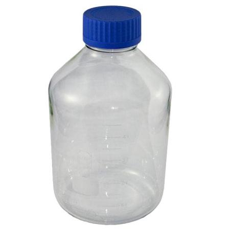 Банка для реактивов 10 000 мл, стекло Boro 3.3, светлое стекло, широкое горло GL80, с винтовой крышкой, градуированная - В наличии