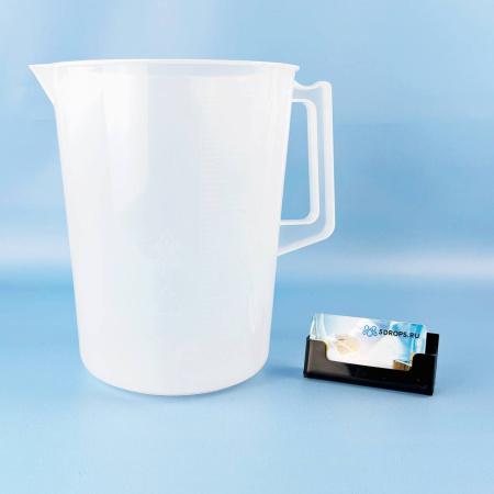 Мензурка (Стакан) с ручкой 5drops-5000, на 5000 мл, полипропилен, градуированная