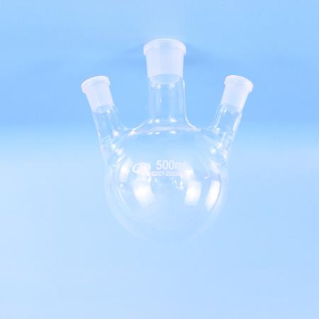 Колба трехгорлая КГУ-3-1-500, 500 мл, шлифы 29/32-19/26-19/26