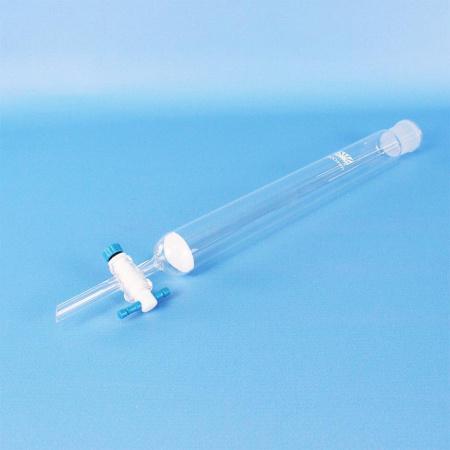 Хроматографическая колонка, 300х40 мм, с PTFE краном, с фильтром ПОР 100, шлифы 29/32, 1 шт - В наличии