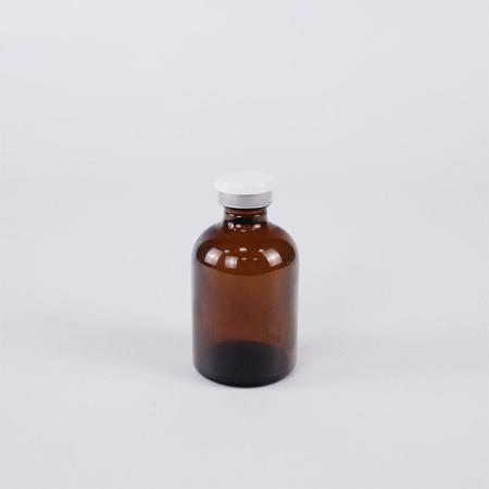 Флакон 50 мл инъекционный, темное стекло 3-го класса, 5drops-ФП-50, круглый скат, 81 шт, G20, гладкое горло, без пробки