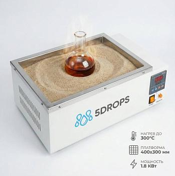 Лабораторная песчаная баня (сухой нагрев) 5drops-MT-2, RT...300 °C, 400x300 мм, 1,8 кВт