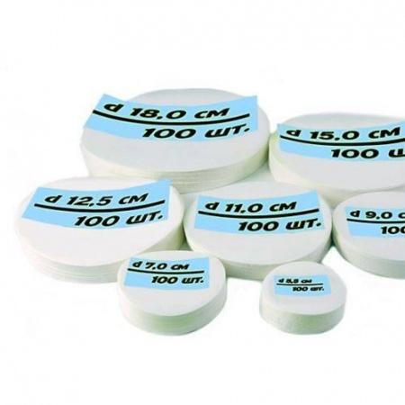 Фильтры обеззоленные "Синяя лента", диаметр 55 мм, 100 шт/упак