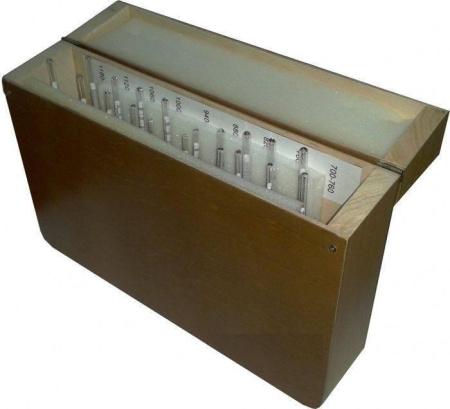 Набор ареометров общего назначения АОН-1 (700...1840) кг/м³, 19 шт, (ГОСТ 18481-81)