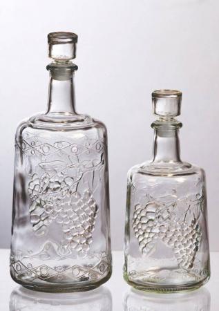 Стеклянный графин "Надежда" 1,5 литра, ручная работа